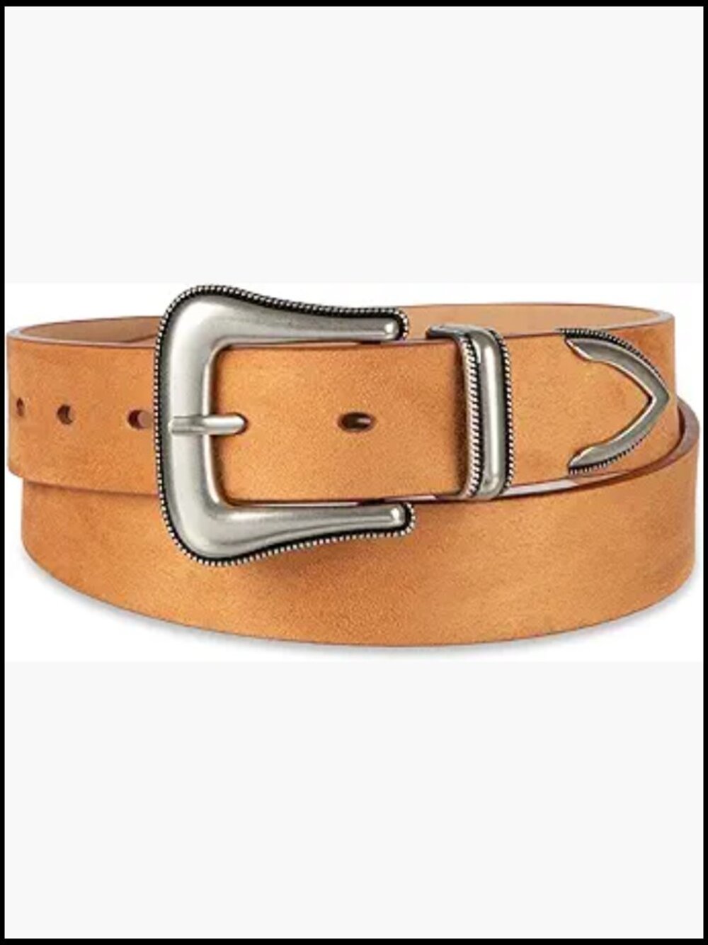 Women's Fashion Belt with Western Buckle - Adjustable PU & Bonded Leather